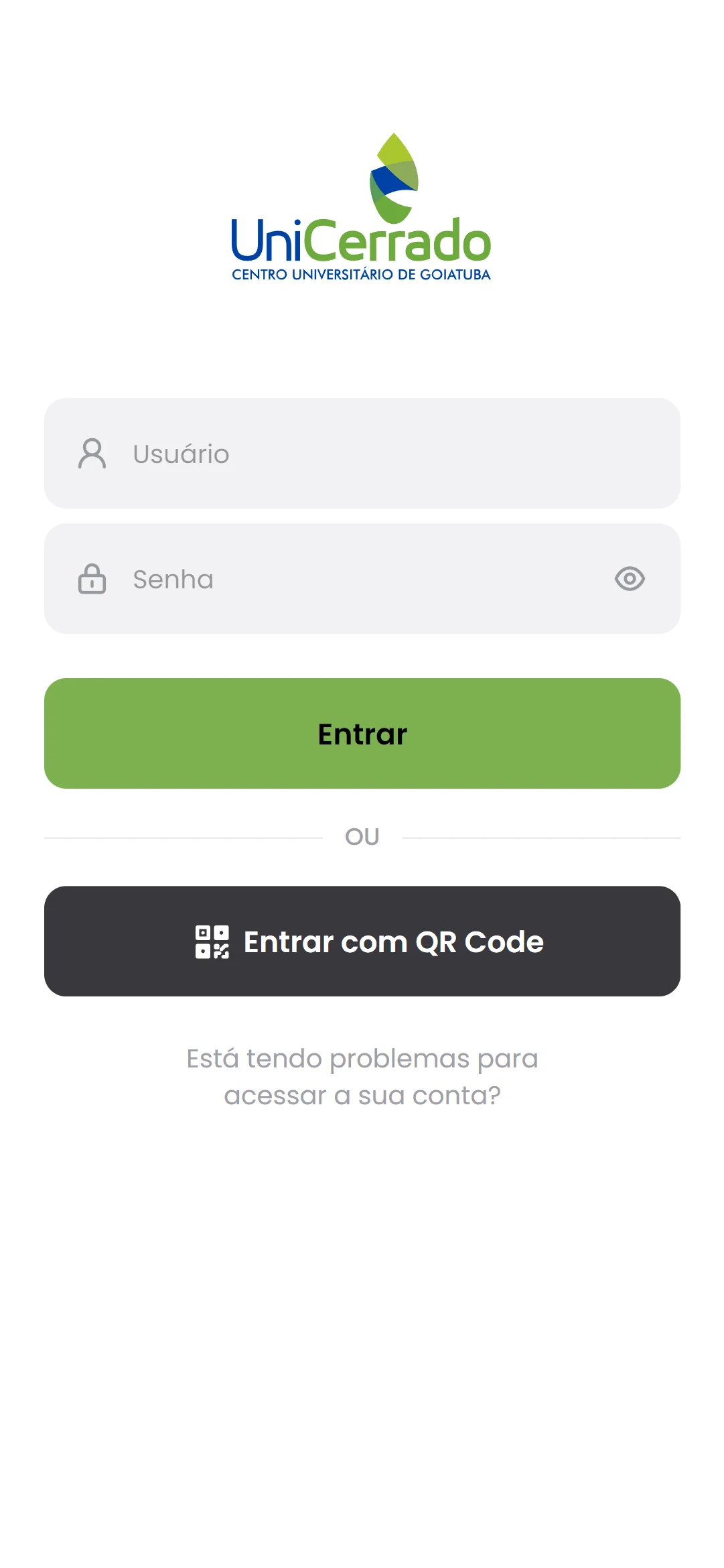UniCerrado Aluno screenshot